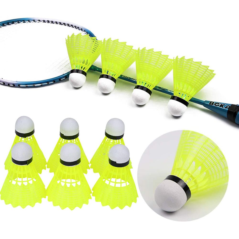 Feather Shuttlecock - 3個入り、6個入り、12個入りの室内用スポーツ用、安定性のあるナイロン製プラスチック製バドミントンシャトル、練習用ボール