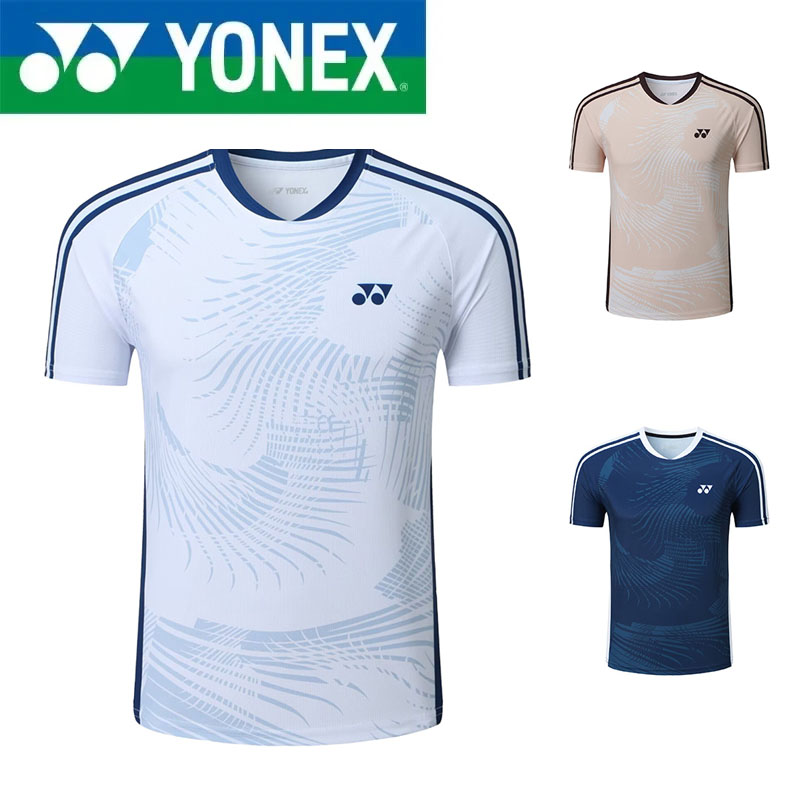 Badminton Jersey - YONEX 夏用バドミントンシャツ 男女学生用 競技用トップス 速乾性 スポーツ半袖トレーニングウェア