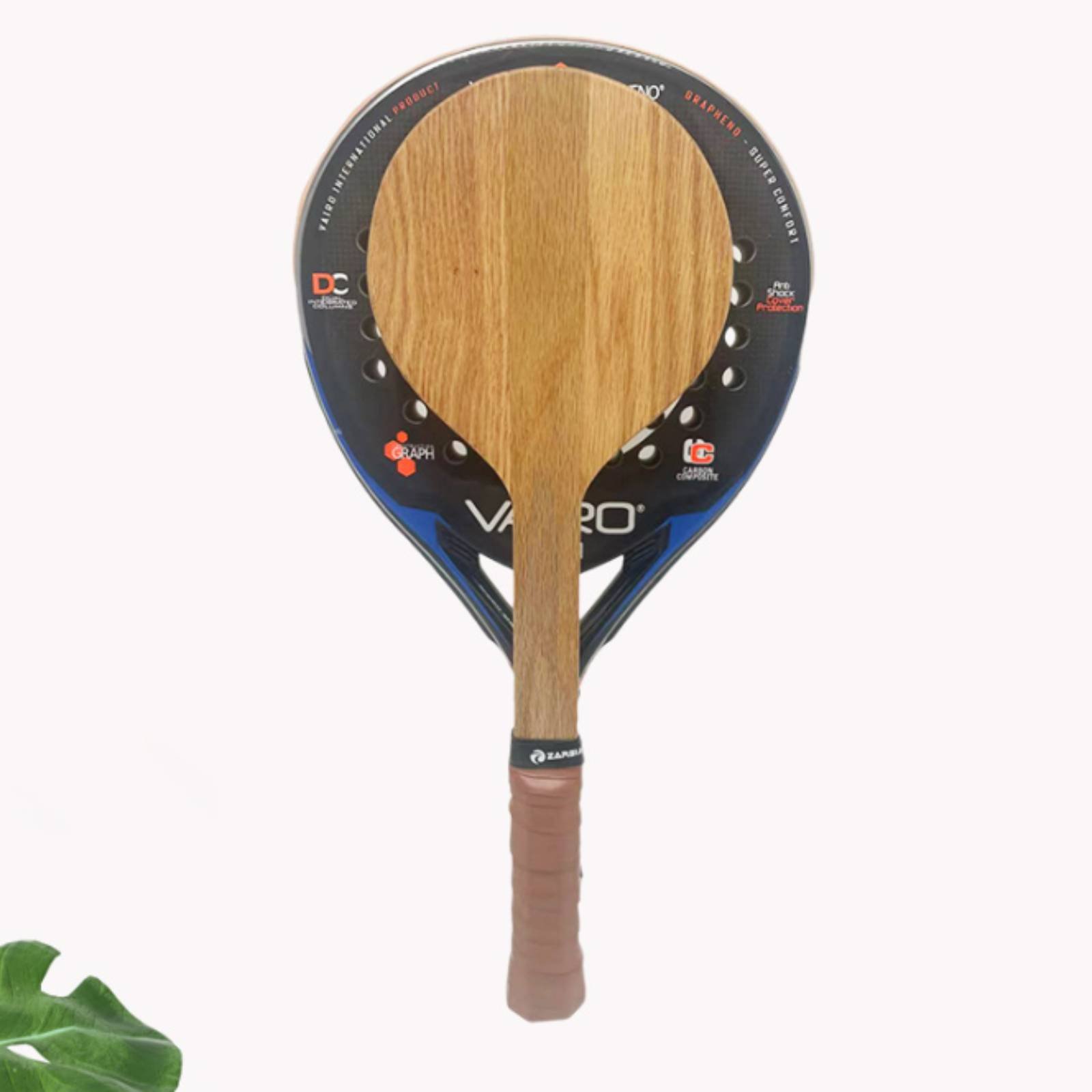 Sports Grip - 木製ビーチテニスラケット ビーチトレーニングラケット 快適なグリップ付き 海辺の芝生や裏庭の屋外スポーツゲームアクセサリーに最適