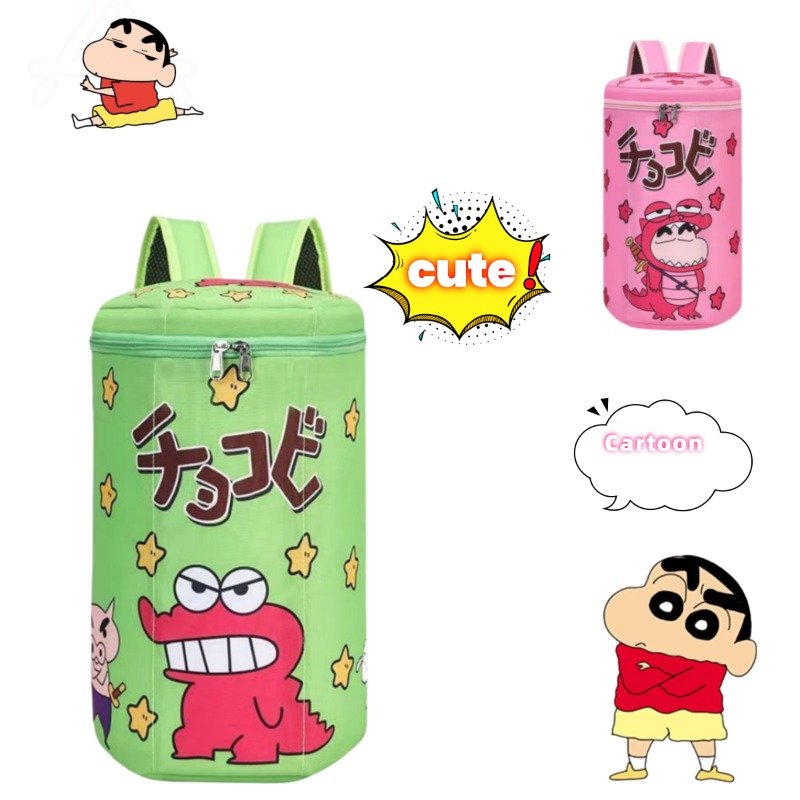 Badminton Bag - かわいいクレヨンしんちゃんバックパッククロコダイルバックパックトップジッパーファッション高級感のある大容量ジッパー付きバドミントンラケットバッグ