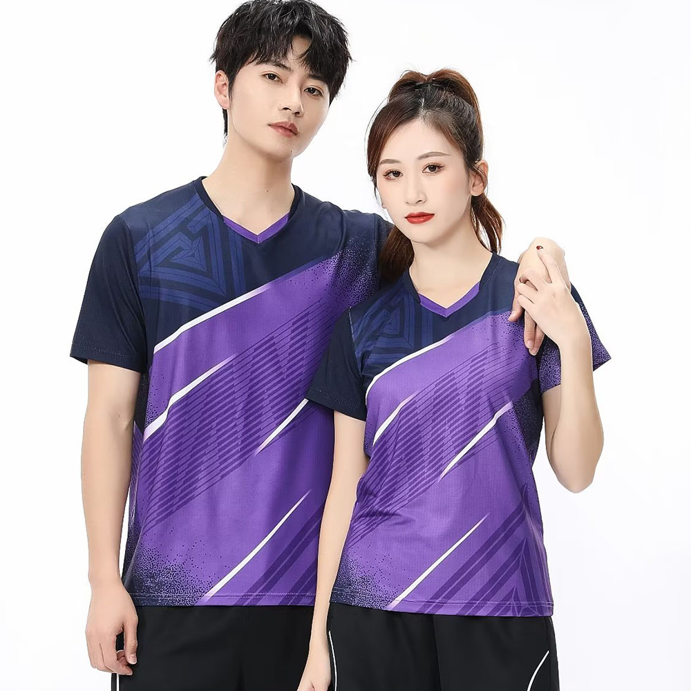 Badminton Jersey - 男性と女性のためのテニスTシャツ,半袖スポーツトップ,速乾性,カップル,家族,夏,バドミントン,2023