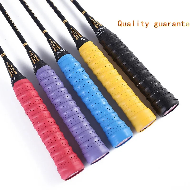 Badminton Grip - 1/4 個 6 色ブランド滑り止めラケットグリップバドミントンオーバーグリップ汗止めバンドアウトドアスポーツアクセサリーテニステープハンドグリップ
