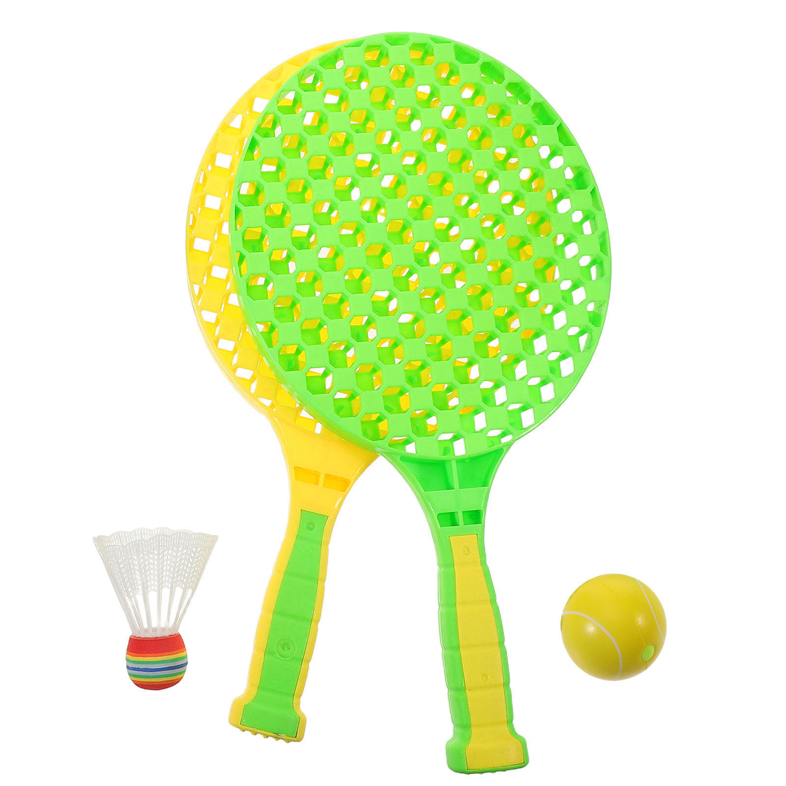1セットの子供用バドミントンラケットセット。柔らかいグリップ - Badminton Shuttlecock のレビューと価格