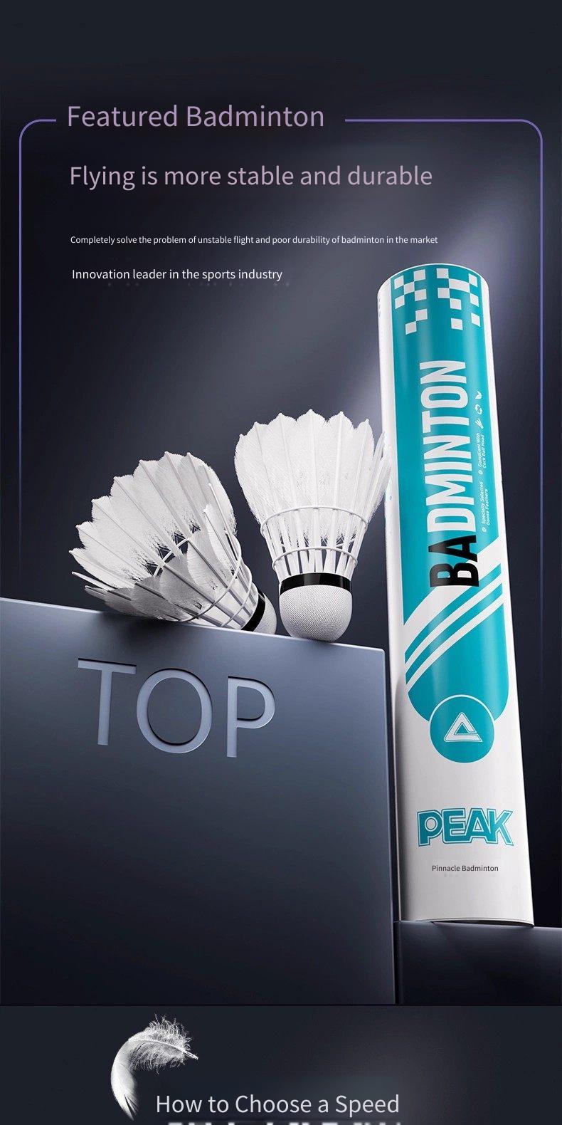 ピーク グースフェザー バドミントン公式球 耐久性のある12 - Feather Shuttlecock のレビューと価格