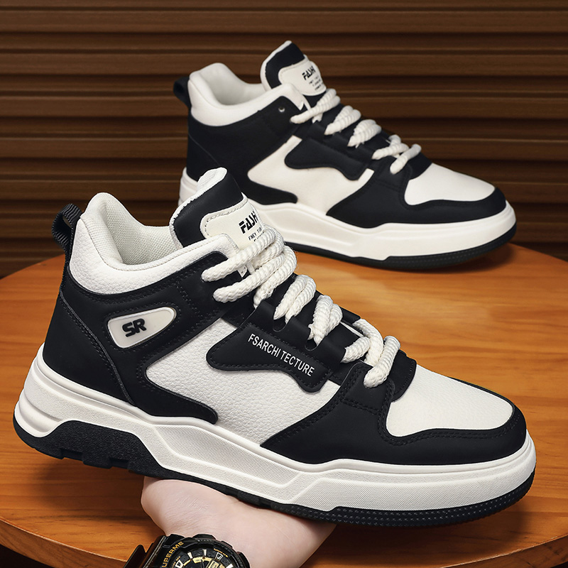 2026年デザインのメンズハイカットスニーカー。韓国風のプラ - Badminton Shoes のレビューと価格