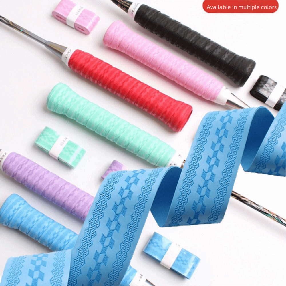 エンボス加工バドミントンラケットハンドルグリップ PU 吸汗 - Badminton Materi のレビューと価格