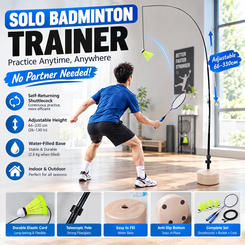 子供から大人まで使える、室内・屋外で使える、自動返球機能付き - Badminton Shuttlecock のレビューと価格