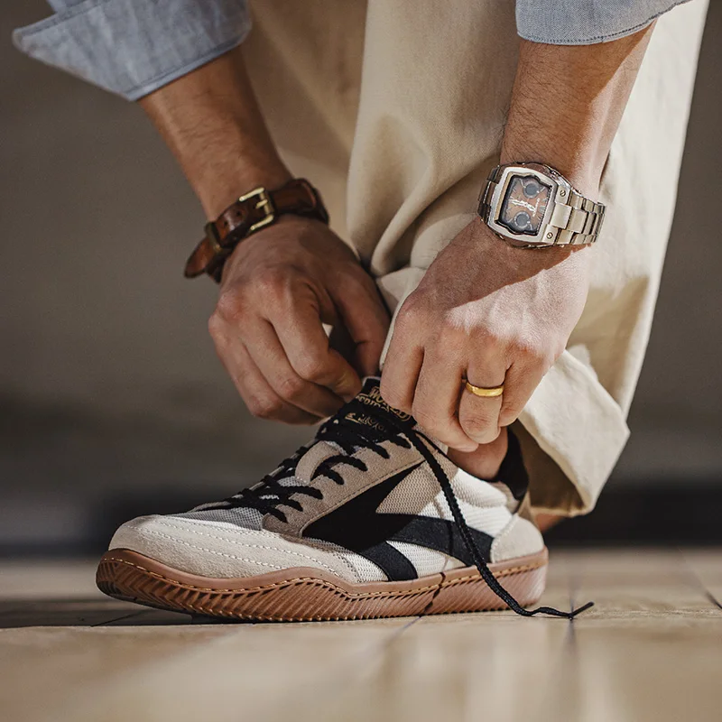Maden レトロパッチワークドイツトレーナーシューズユニセ - Badminton Shoes のレビューと価格