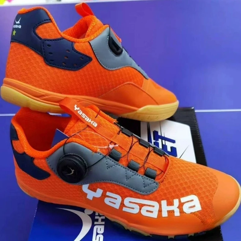 2026 卓球シューズ男性女性オレンジコートシューズユニセッ - Badminton Shoes Men のレビューと価格